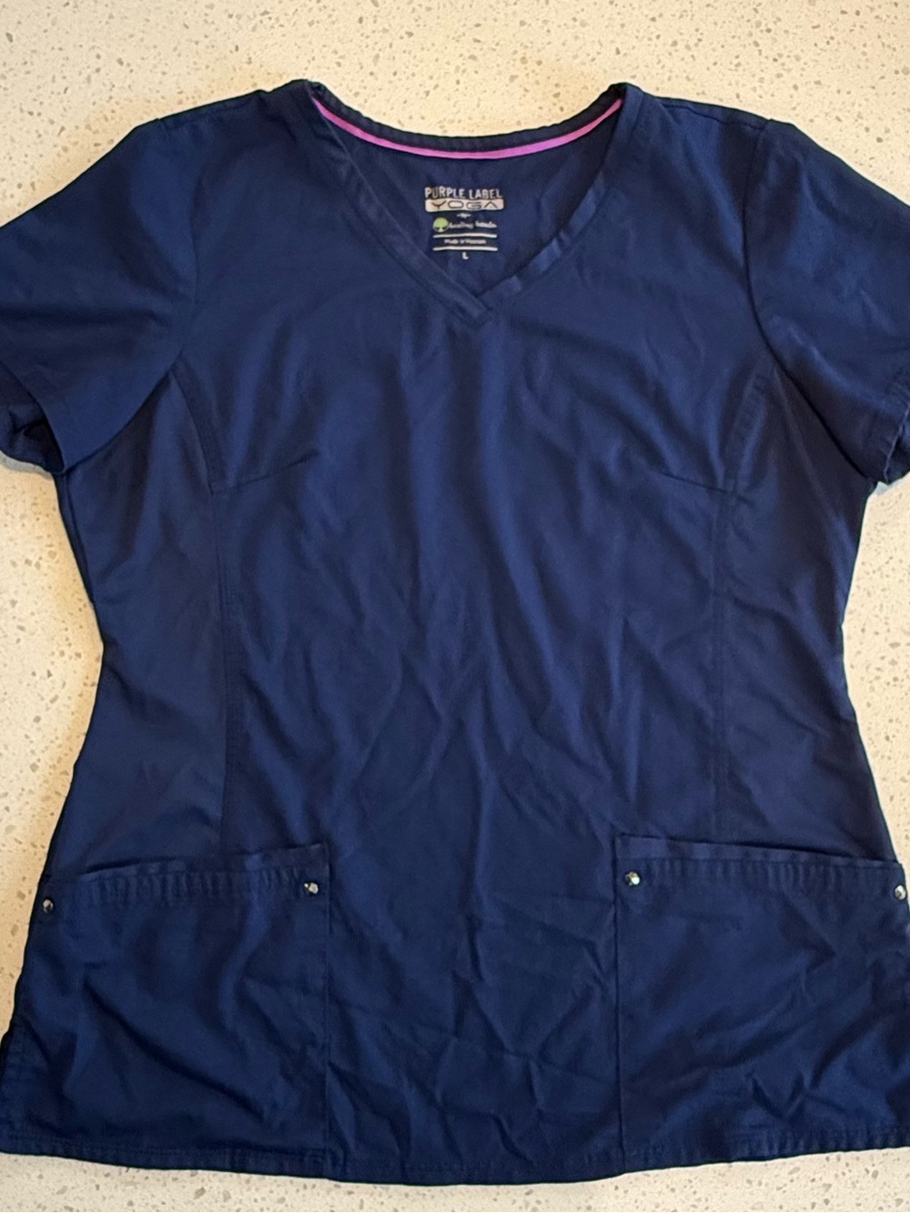 Healing Hands Purple Label Juliet Scrub Top – Navy Blue – Size Large
